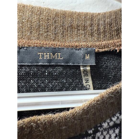 THML asymmetrical color block jaycaurd tweed fringe shift dress womens medium - Picture 2 of 7